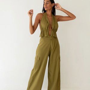 BAHHGOOSE SIGNATURE SAN HALTER TOP (Olive)
